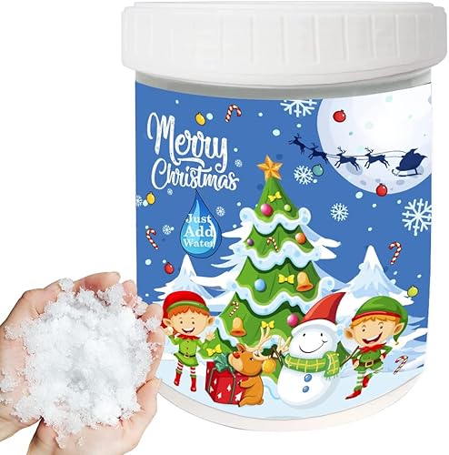 IELEK Instant Snow Fake Artificial Snow Makes 6 Gallons of Fake Snow for Winter Decoration Village Displays and Artificial Snow Play