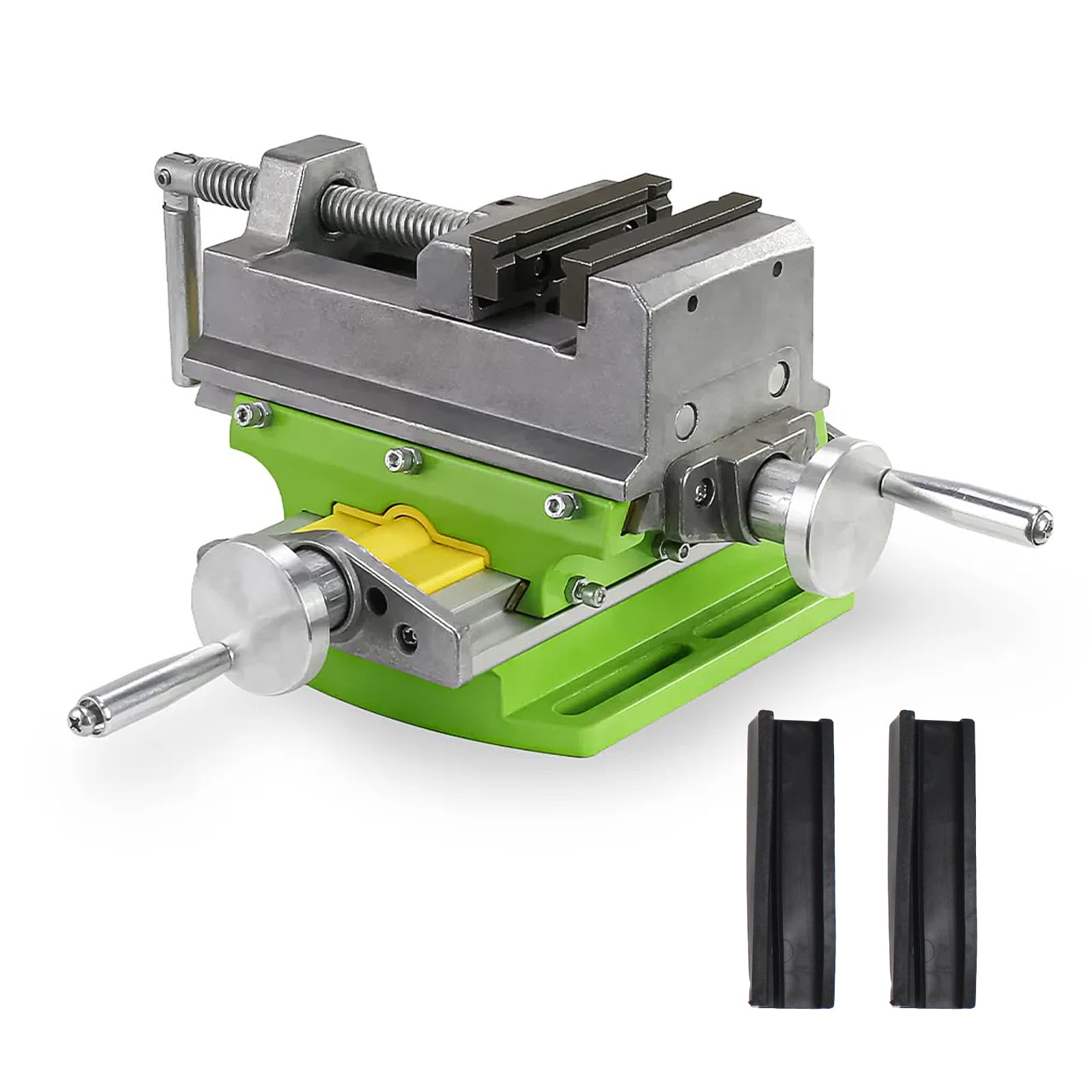 CNCTOPBAOS 3" Cross Slide Vise for Mill and Drill Press,3 Inch Cross Sliding Flat Vise,Aluminum Alloy 2 Way Movement X-Y Compound Bench Top Woodworking Clamp for Mini Drilling Milling Machine