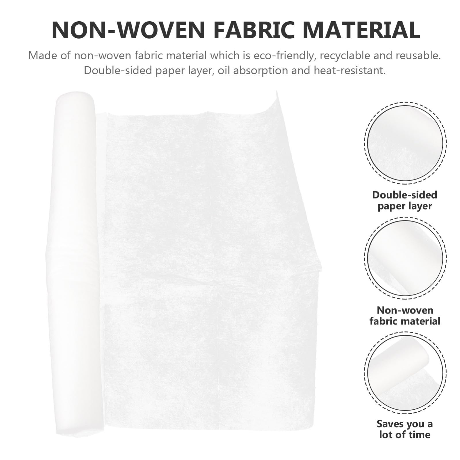 Filtros de Papel para Campana Extractora 2 Rollos, Blanco No Tejido