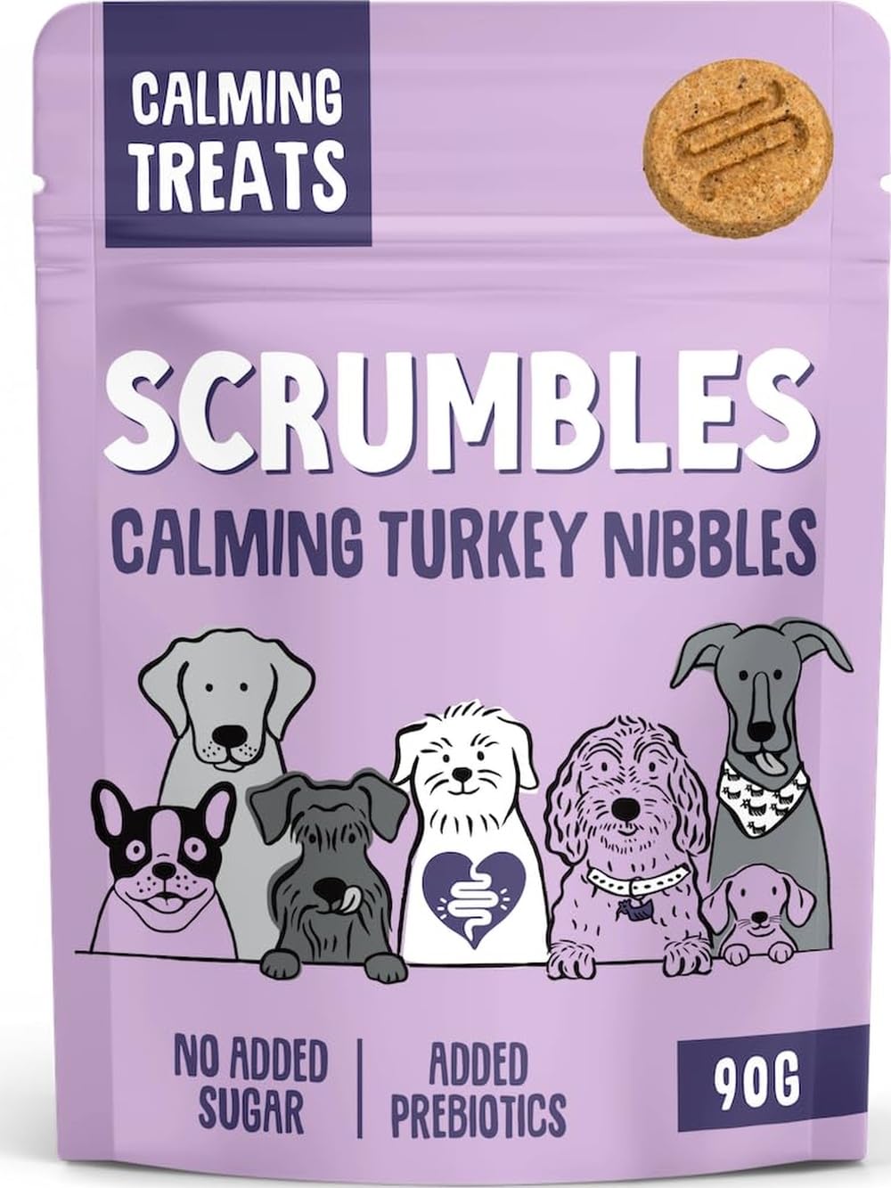 Scrumbles Nibbles, 100% Natural, Calming Dog Treats, Grain 100 g (Pack of 1)