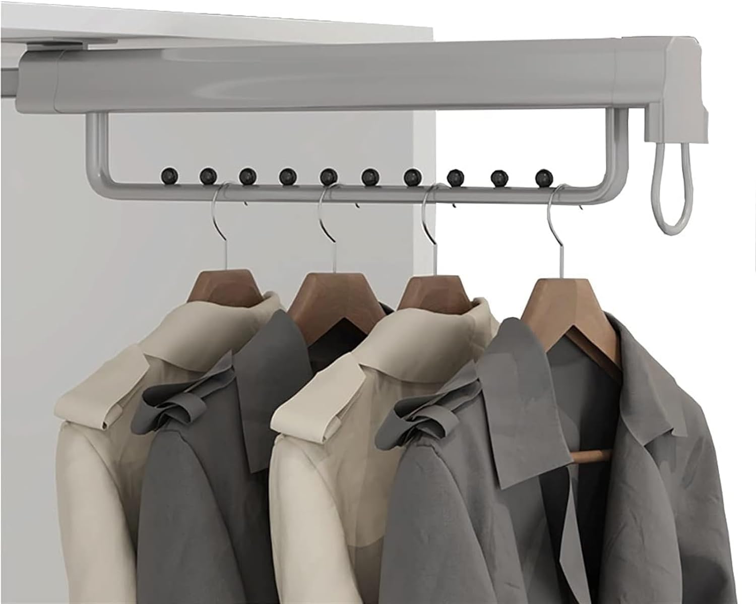 HPTHLY Stainless Steel Wardrobe Rail Tube - Extendable Pull Out Closet Rod, Adjustable Wardrobe Rail Clothes Rack, Extendable Trousers Hanger For Clothes Towel Scarf Trouse(50.8Cm)