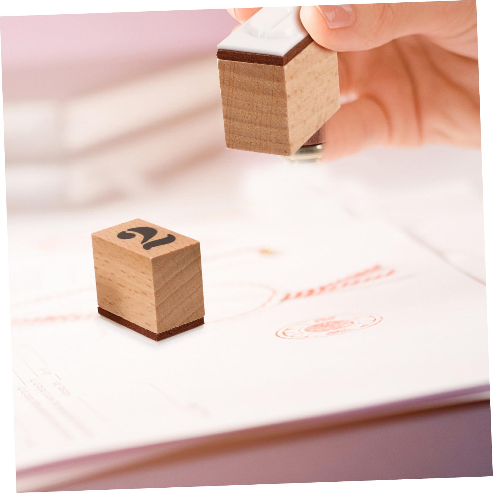 HOMSFOU 5 Set Timbri Legno Vintage per Scrapbooking Stamps per Journaling Design e Pratico per Creazioni Fai da Te e Regali Creativi