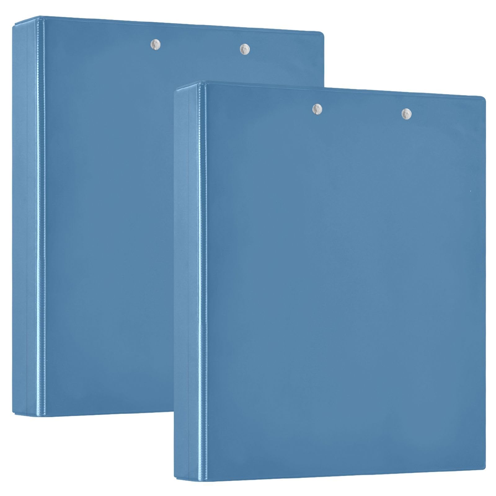 Raccoglitore a tre anelli stampato, raccoglitore ad anelli a D con tasche, raccoglitore decorativo per scuola, università o ufficio, blu acciaio, taglia unica ex2