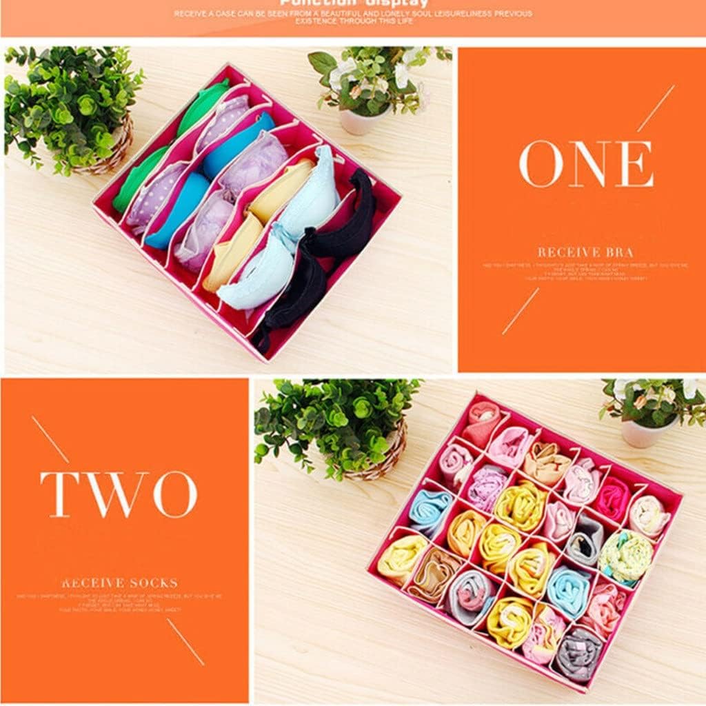 Foldable Underwear Drawer Organizers Dividers Closet Dresser Clothes Storage Organizer Box for Bras Scarves Ties Socks Boxes