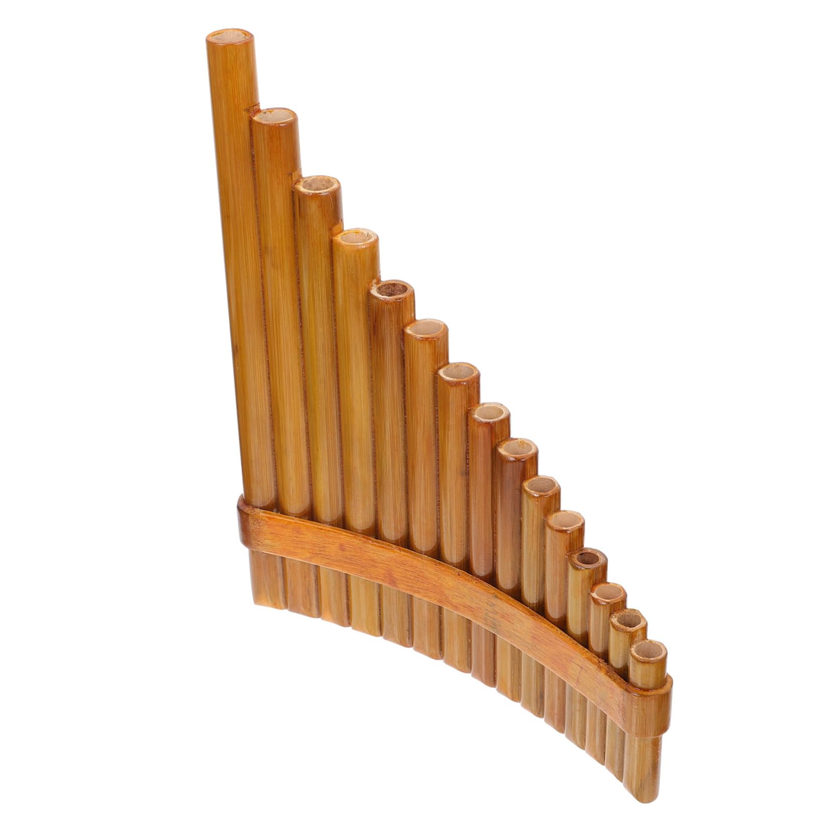 Flauto di Pan di Bambù a 15 Tubi in Tonalità Sol, Strumento Musicale Didattico per Principianti, Colore Legno Naturale, Design Destro, Educativo per Ragazzo Ragazza e Pratica