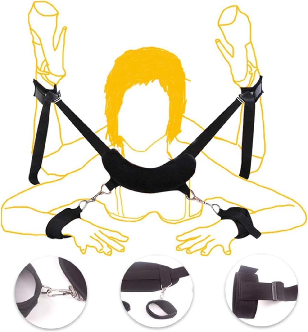 𝗕-𝗗-𝗦-𝗠 Attrezzo Fitness In Nylon, Allenamento Completo Per Braccia, Gambe E Collo, Un Regalo Originale Per Uomini E Donne! 🅑🅓🅢🅜
