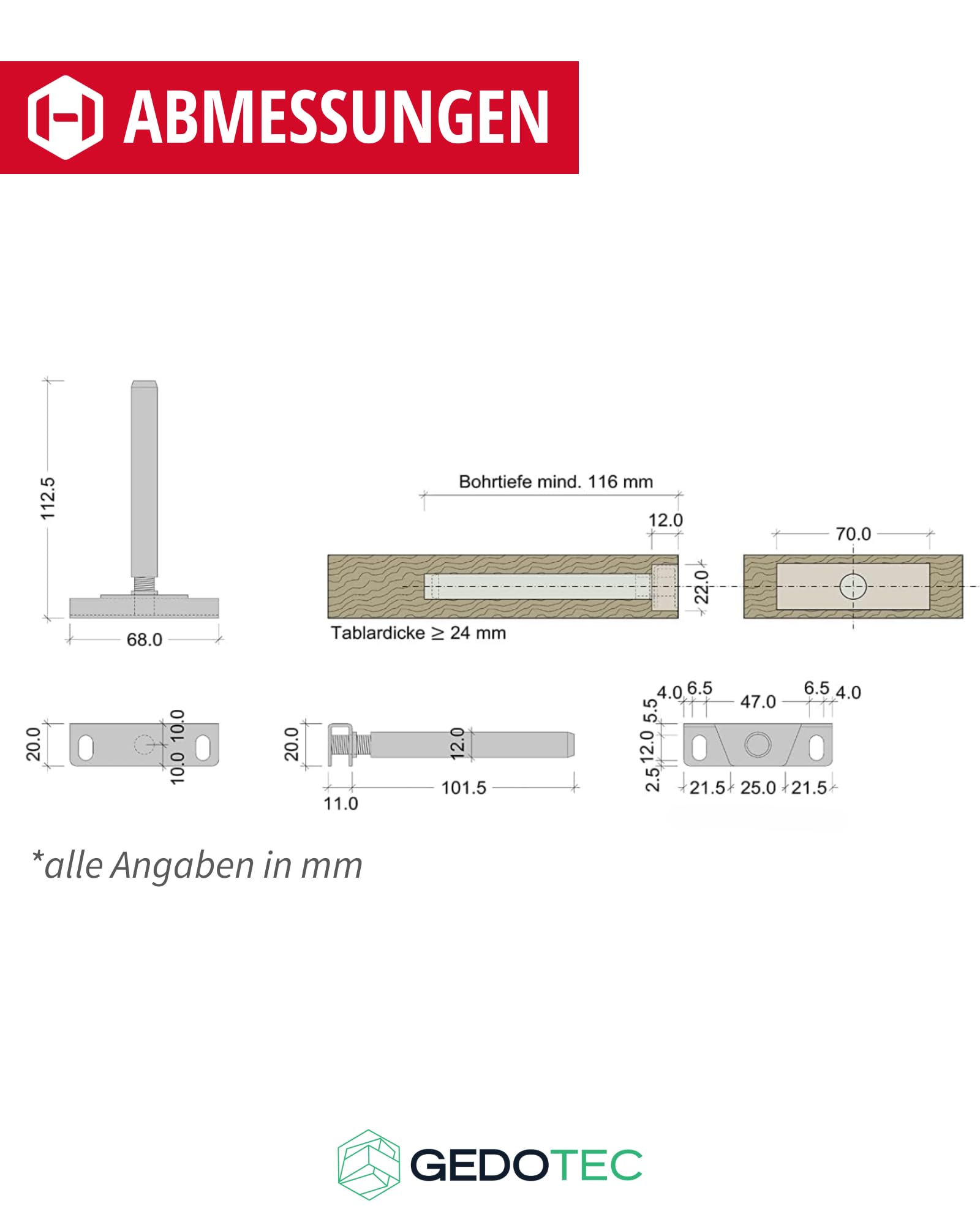 FORMFIX Tablarträger - Für Bohrung 12 Mm