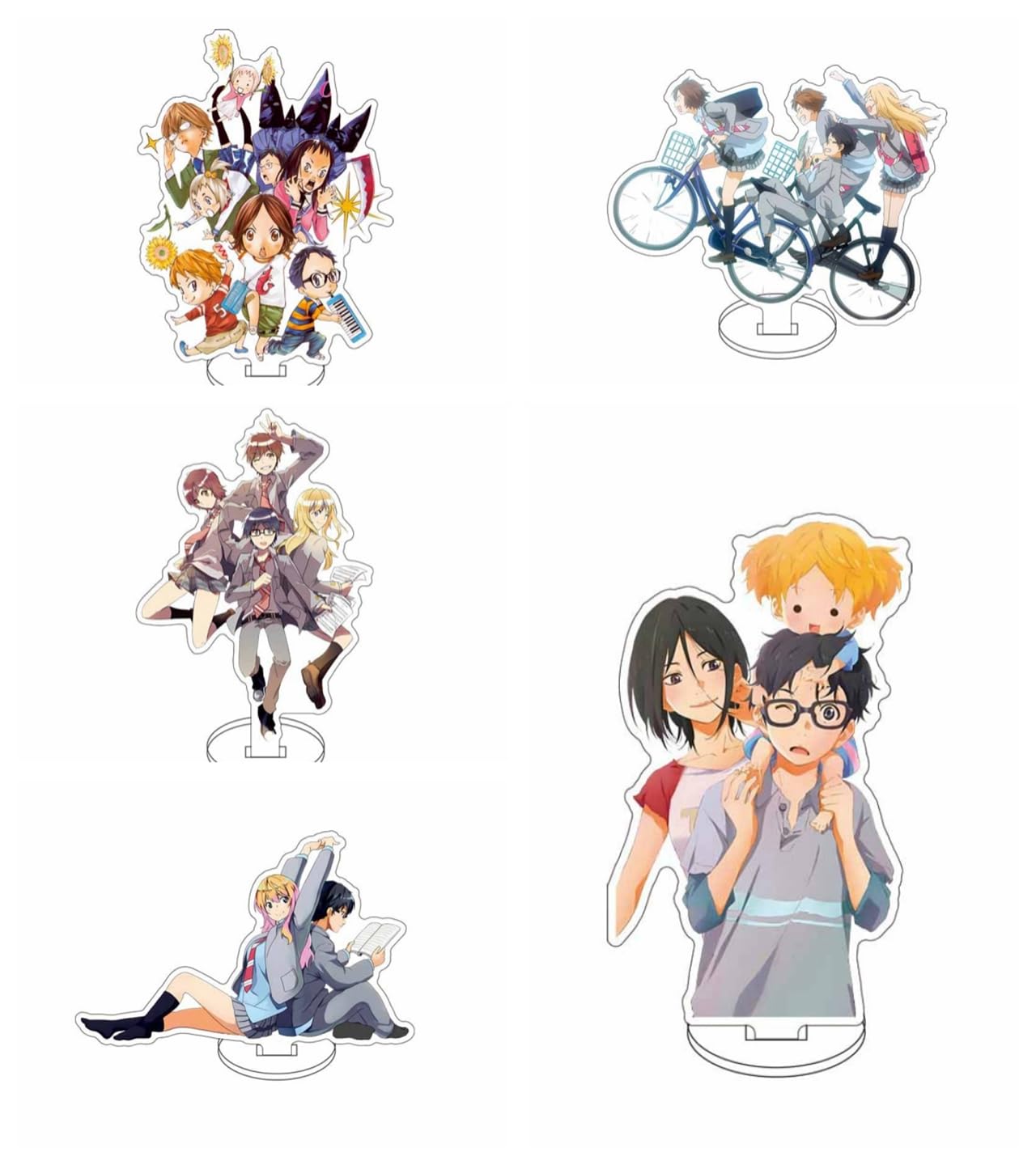 Amazon.co.jp: 四月は君の嘘 アクリルスタンド 5点セット 有馬公