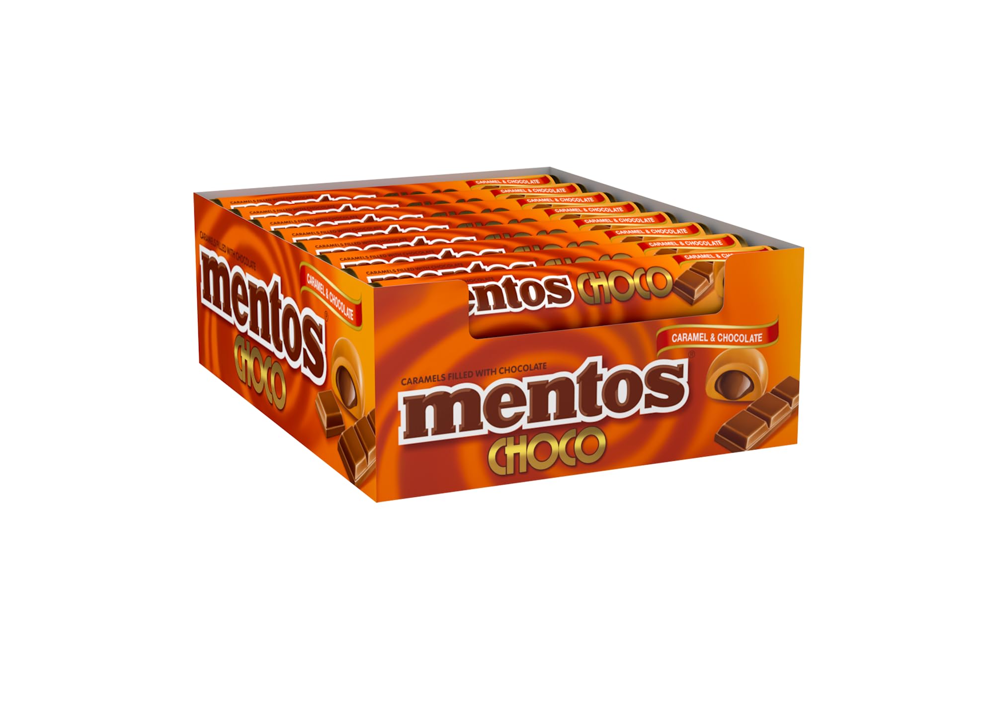 Mentos Choco CaRAMel, 9 Pieces - 24 Rolls