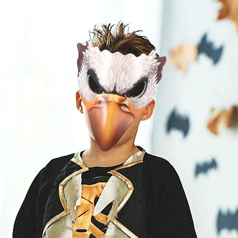 VALICLUD 2pcs Halloween Bird Mask Unique Pu Leather Half- Masquerade Lightweight Cosplay Party Accessories for Carnival Costume Events