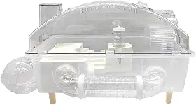 Tfwadmx Gaiola de hamster anão, gaiola de acrílico para ratos, gaiolas de animais pequenos para hamster com tubo, roda de exercício, mouse habitat para ratos gerbils 45 x 28 x 30 cm