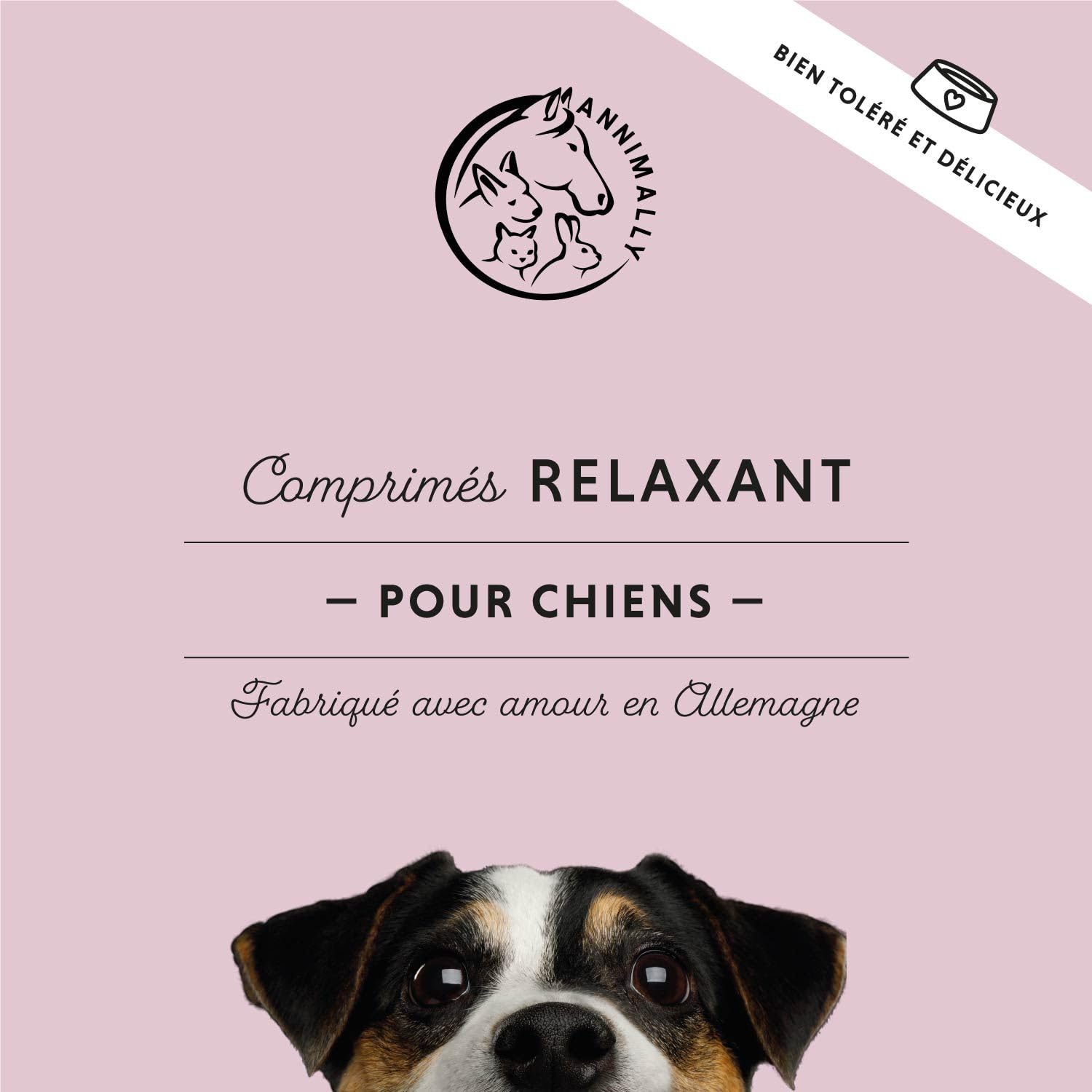 Anti Stress Chien Chiens - Comprimés de Bien-Etre calmant pour Chien avec valériane, millepertuis, L-tryptophane - 120 comprimés pour l'Anxiété & pour Le Voyage - complement Alimentaire Chien