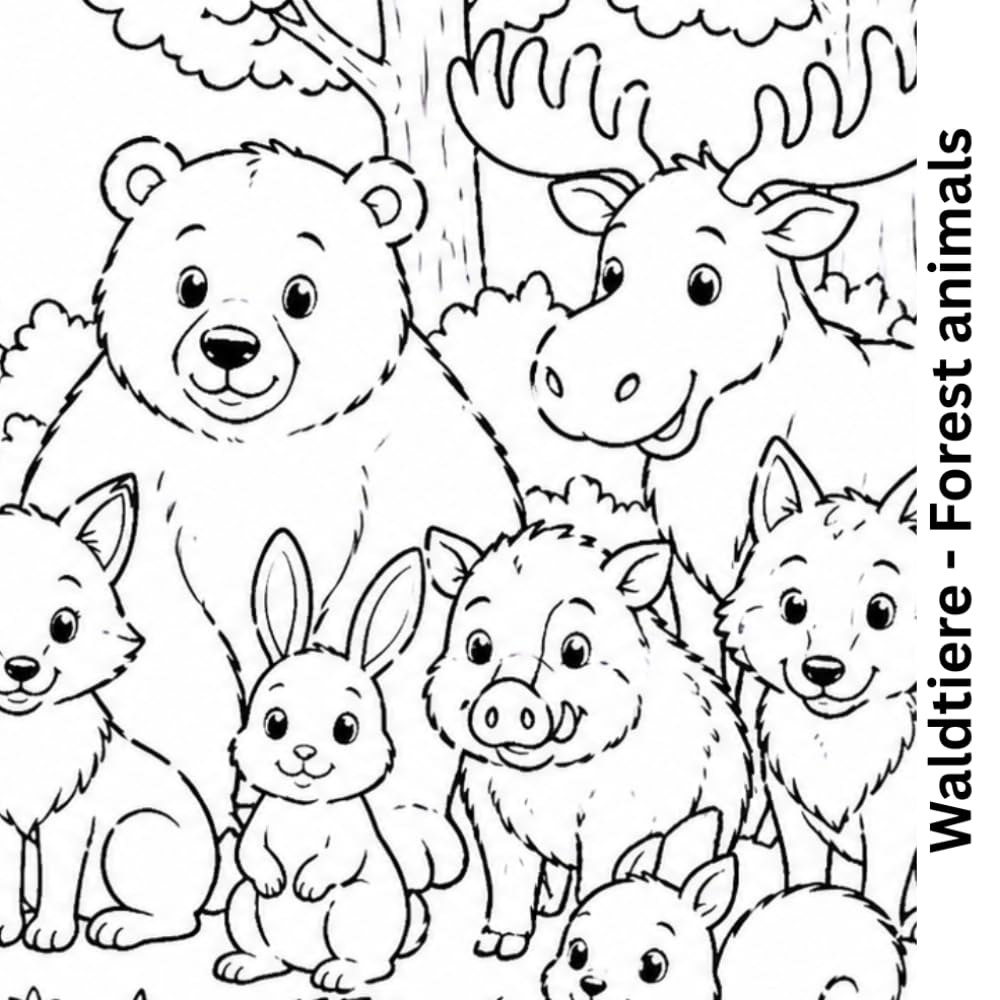 Waldtiere Malbuch (Malbücher)
