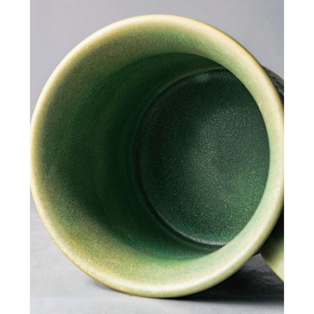 Vintage Design Ceramiczny kubek do kawy ze spodkiem, zestaw kubków do cappuccino baristy latte art (zielony)