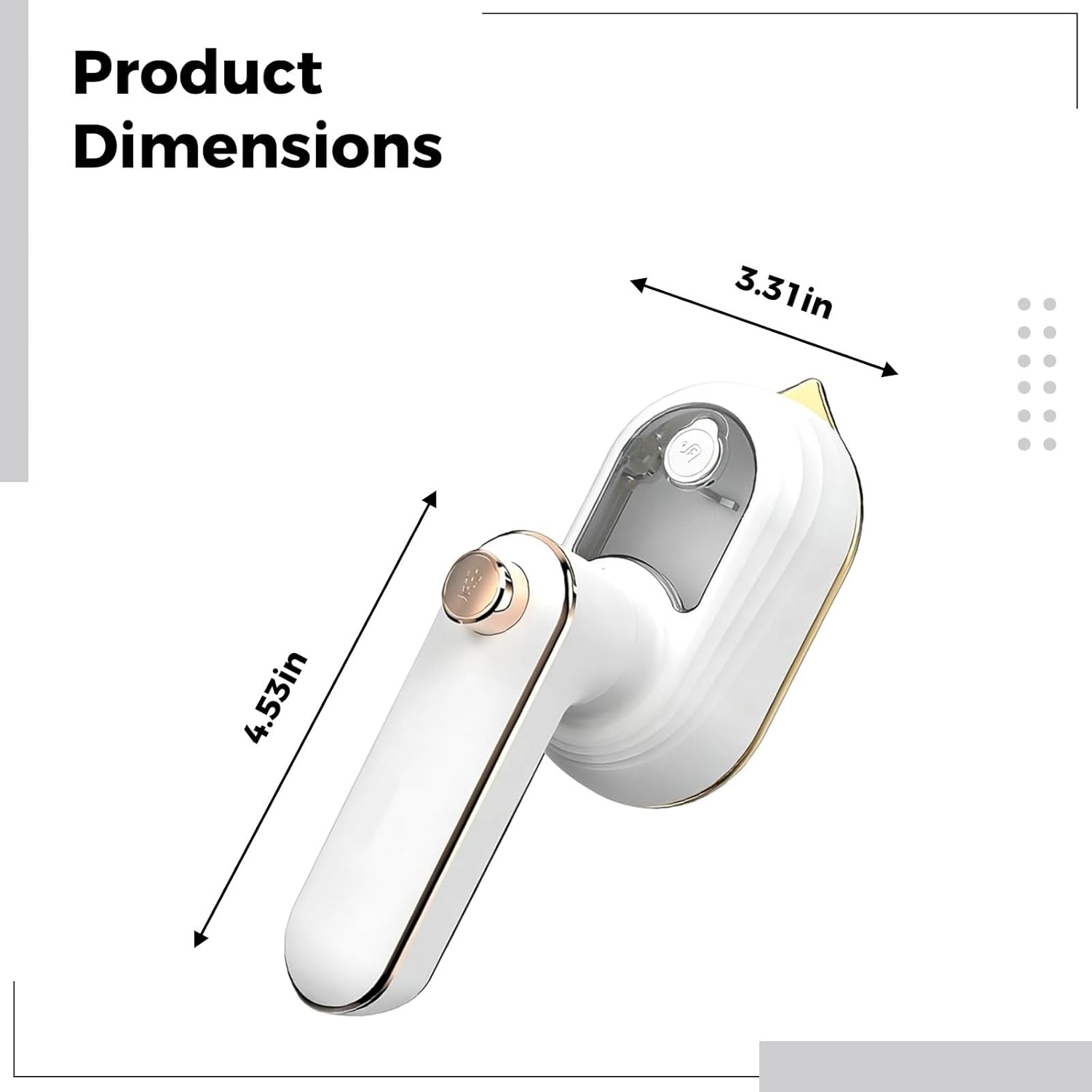 Handheld Garment Steamer & Mini Iron, 2-in-1 Design, 180° Rotating Handle, 338 ℉ Ceramic Gold Panel, Portable for Travel