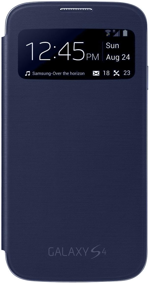 Samsung Galaxy S4 S-View Flip Cover Folio Case (Navy Blue)