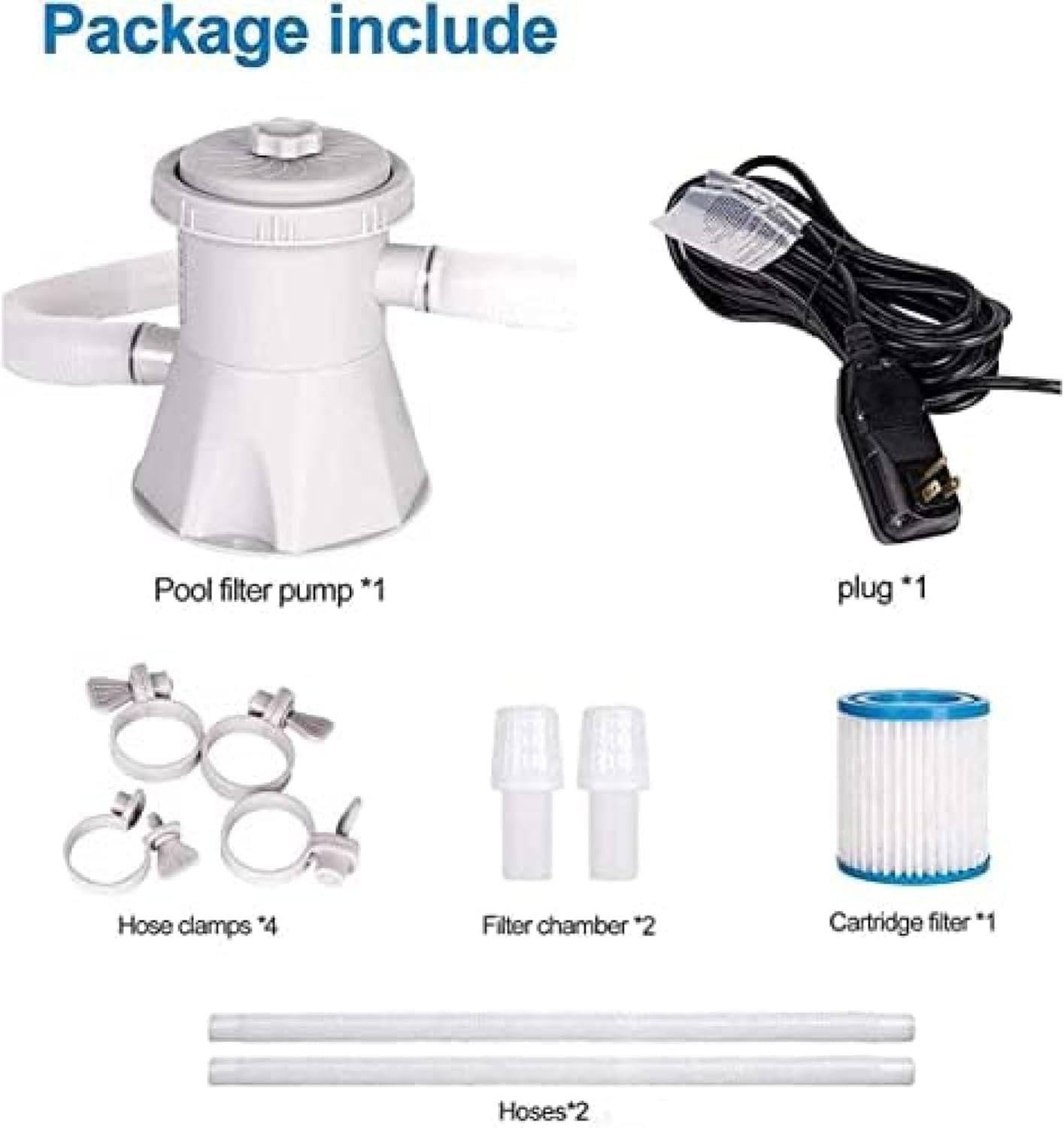 Zestaw Pomp Basenowych Easy Set, Pompy Basenowe Naziemne, Kompatybilne Z Wężami Filtrującymi, Pompa Z Wkładem Filtrującym Crystal Clear Do Letnich Basenów Dmuchanych, UK