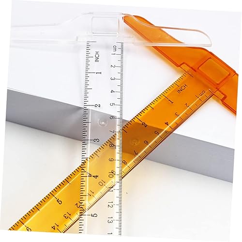 Miniatura 2 de Regla cuadrada en T transparente, regla de medición de plástico, regla de tiro con arco, regla de escala arquitectónica, regla de redacción t regla