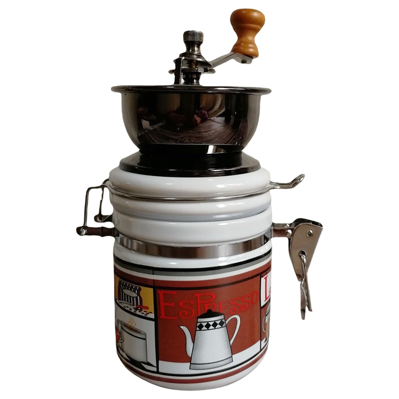 HZBB Manual Coffee Grinder with Adjustable Setting Coffee Mill for Distinctive Brewing At Any Location Antique Mill