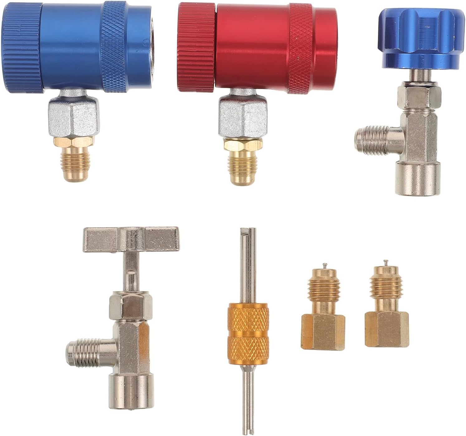 Operitacx 1 Set Car AC Hose Connector - R1234yf Quick Connect Adapter - Automotive Quick Connect Fittings for Air Conditioning Repair and Maintenance 1/4 Inch