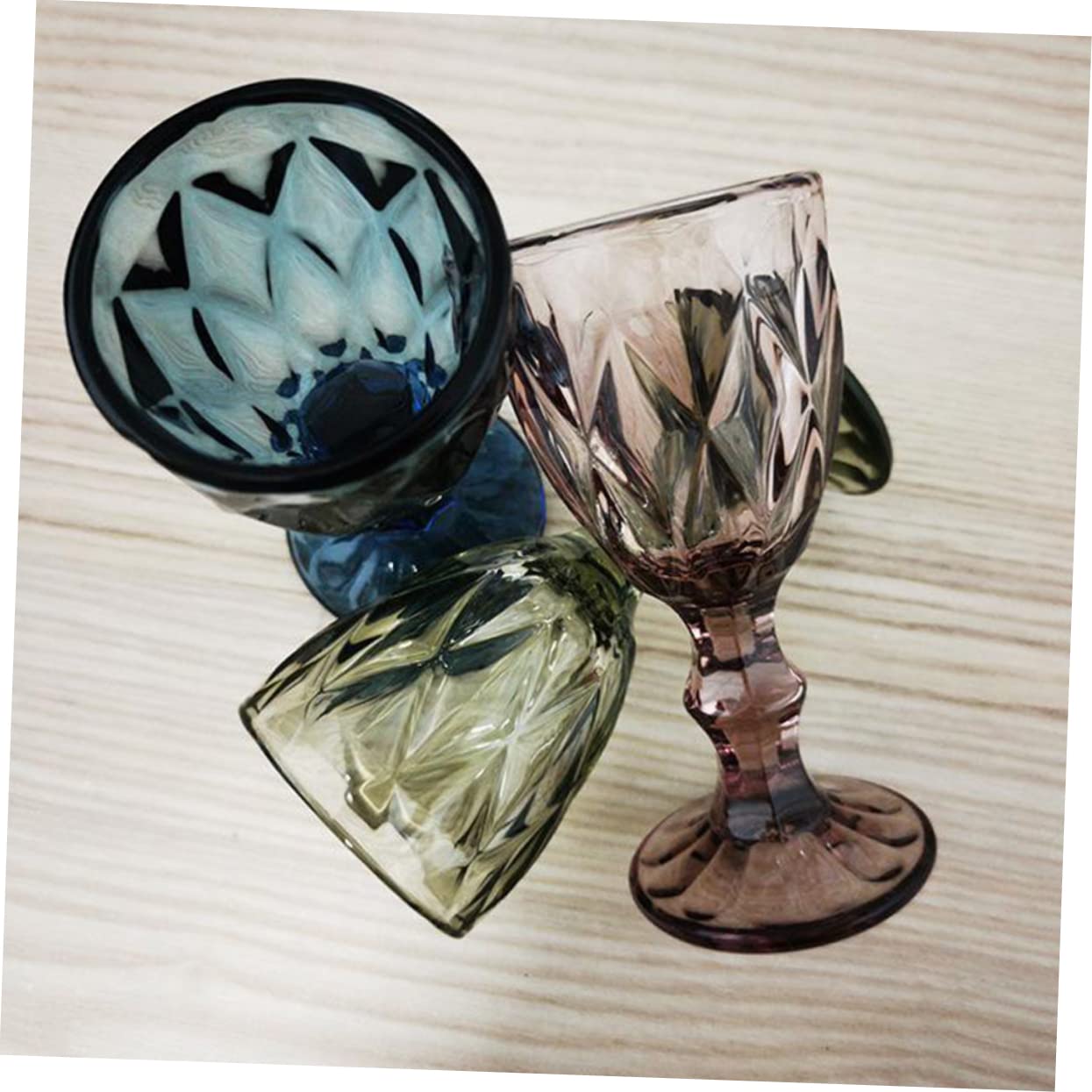 Set de 3 Copas de Cóctel de Cristal Transparente Estilo Retro, Diseño Único, Fácil de Limpiar y Almacenar para Bares en Casa y Hoteles