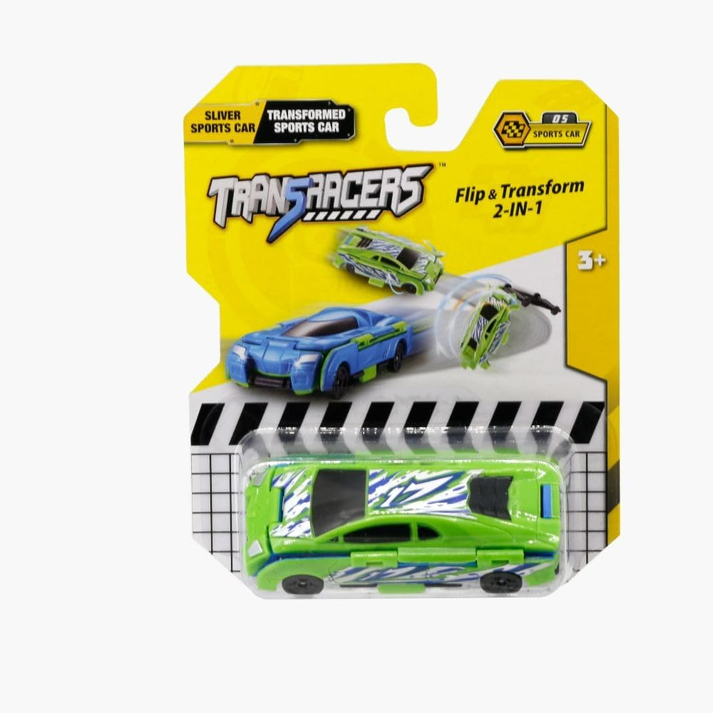 2-In-1 Flip Vehicle- Sports Transformed Car Multicolor Collectable For Kids of All Age
