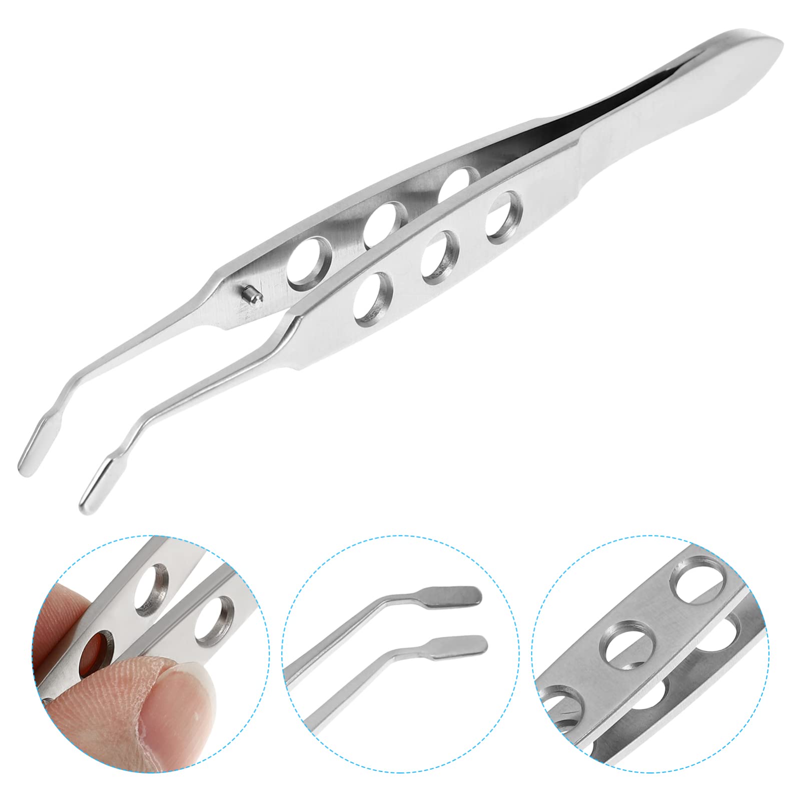 ULTECHNOVO Expresor de Glándulas de Meibomio Acero Inoxidable Exprimidor Glándulas Meibomio Premium Pinzas para Párpados Pinzas para Párpados Punta Ojos Secos