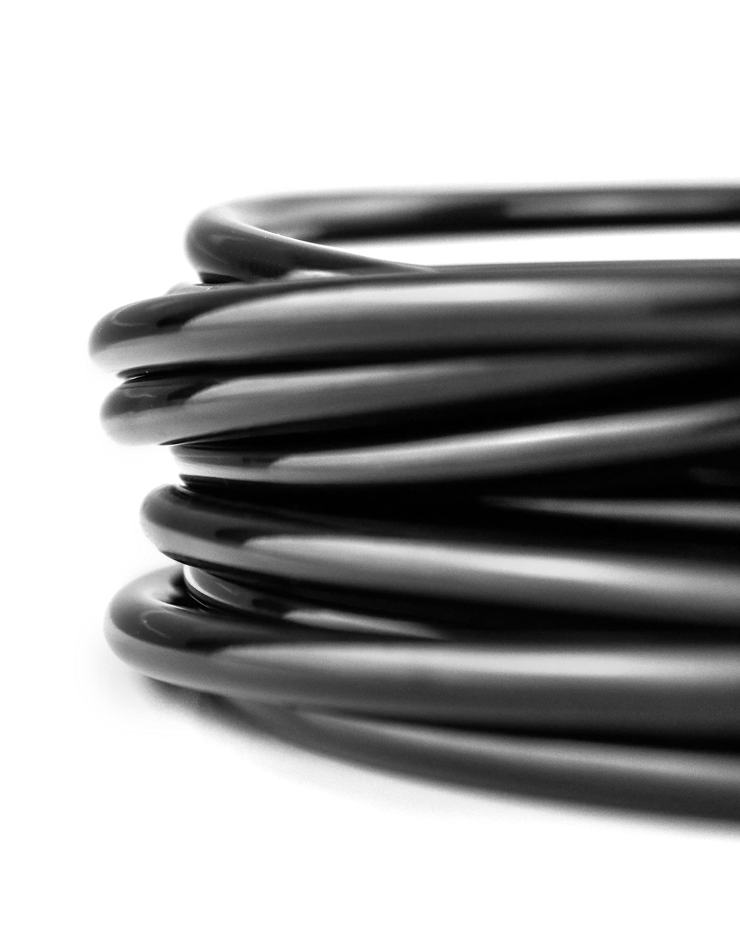 QWORK® Tubo Flessibile Aria in Poliuretano per Compressore, PU Tubo Pneumatico dell'Aria 6mm OD 4mm ID, 10 Metri, Nero