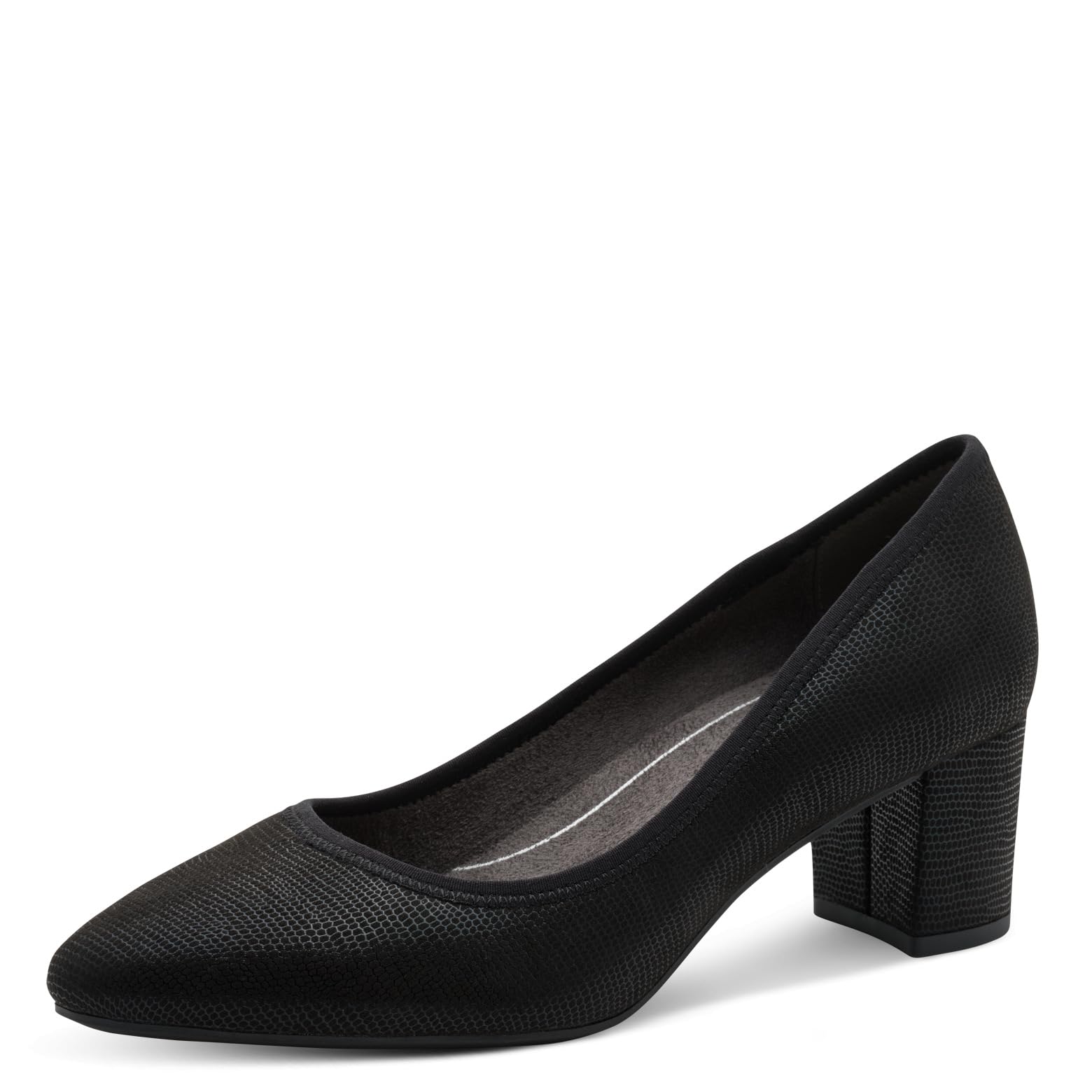Jana Women's Damen Pumps Vegan 8-22461-46, Black Metallic, 5 UK