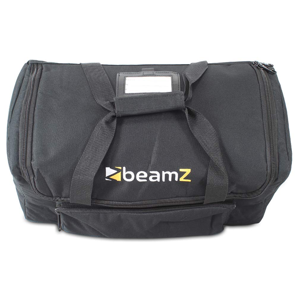 BeamZ AC-420 Maleta estuche blando de transporte apilable con ventana para ver el interior (dimensiones 48 x 27 x 25 cm, para equipos de audio, DJ o productos de iluminación, cremallera) - negro