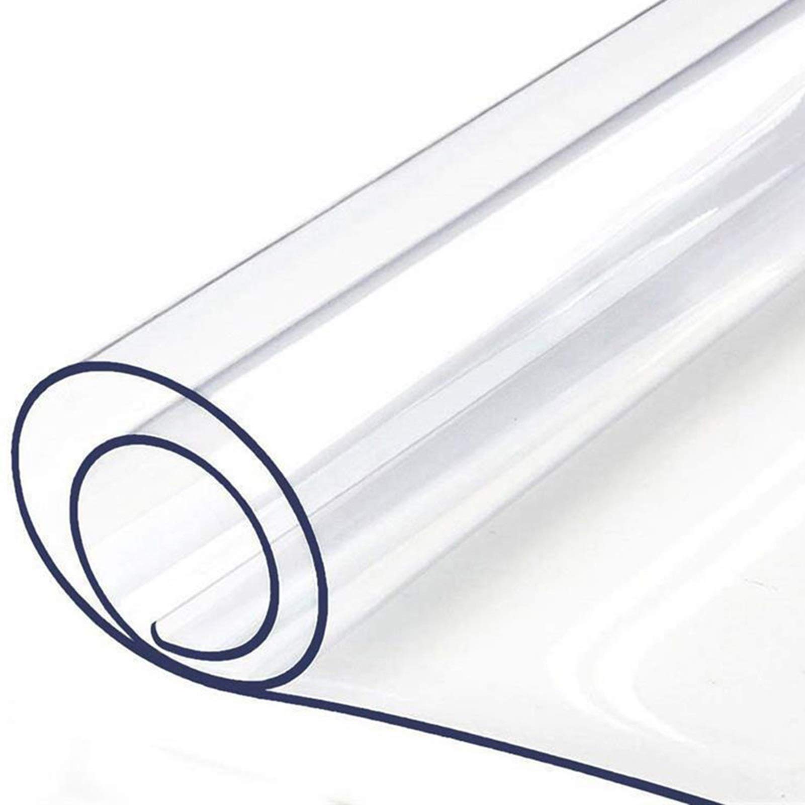 Table Protector Glass Soft Plastic Coffee Table Tablecloth Waterproof and Anti-scald 1.5/2mm No Wash Transparent Table Mat Rubber Pad(1.5mm,70X120cm)