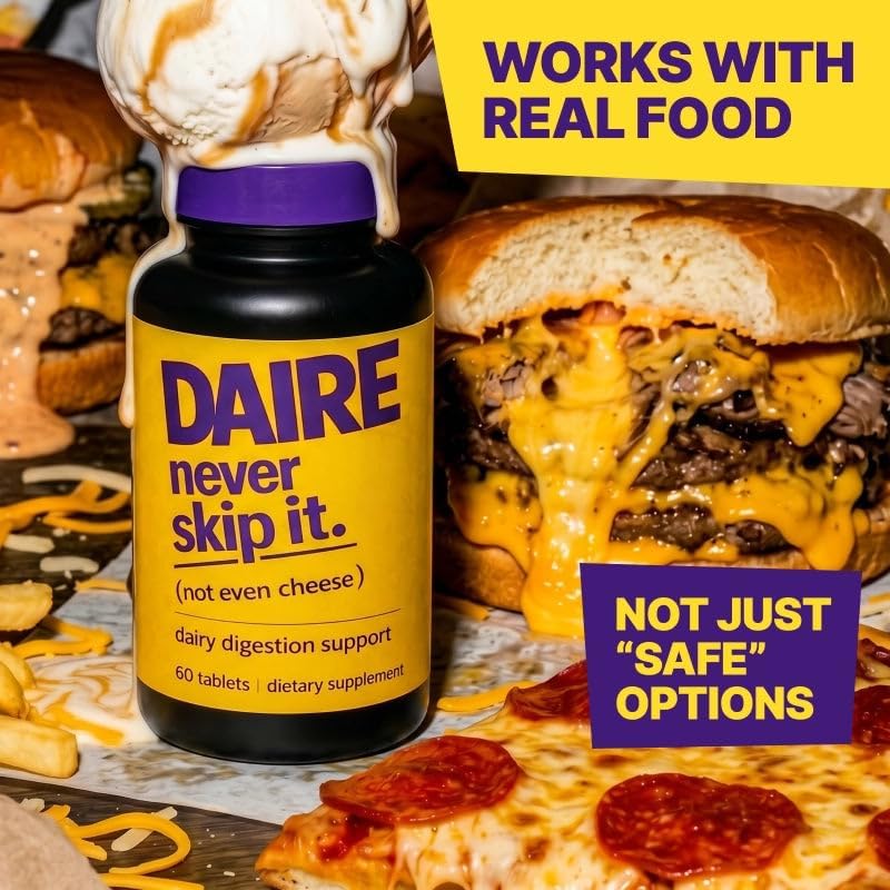 Daire Lactase Enzyme Tablets 9000 FCC – Fast-Acting Lactose Pills for Lactose Intolerance & Dairy Relief – Vegan, Non-GMO, Gluten-Free – 60 Tablets — Amazon image 5