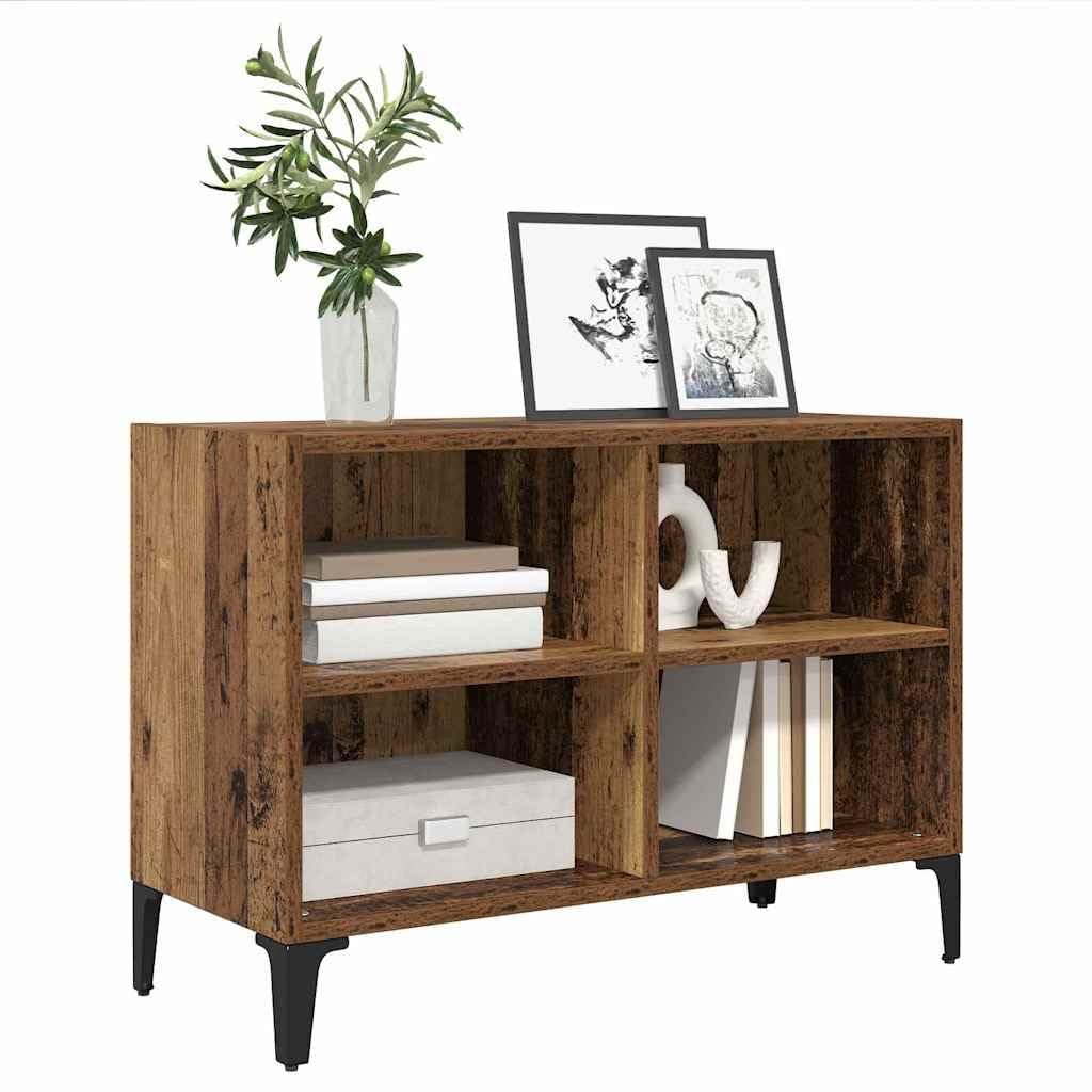 TV-Schrankset Braun 69,5x30x50 cm, robuster Holzwerkstoff, wandmontiert, mit Regalen, für Wohnzimmer, Media Center, platzsparend