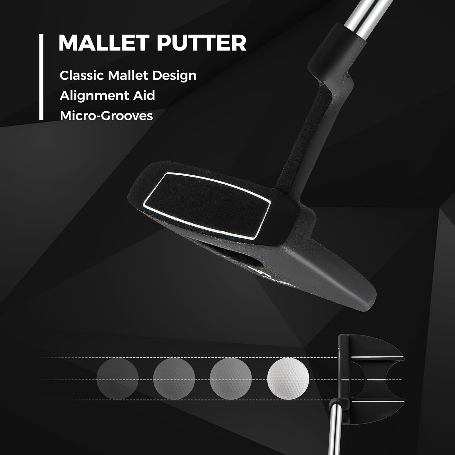 ULTIMATE Men's Golf Club Set, 9-10-Pieces Complete Golf Clubs Set for Men w/ #1 Driver, #3 Fairway Wood, #4 Hybrid w/ 3 Headcovers, #6/#7/#8/#9 Irons, Pitching Wedge, Putter