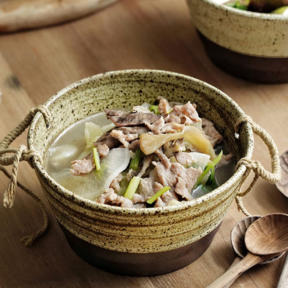Zerodeko Bol Japonais Bol à Soupe Pratique Réutilisable pour Dîner Salades Facile à Nettoyer