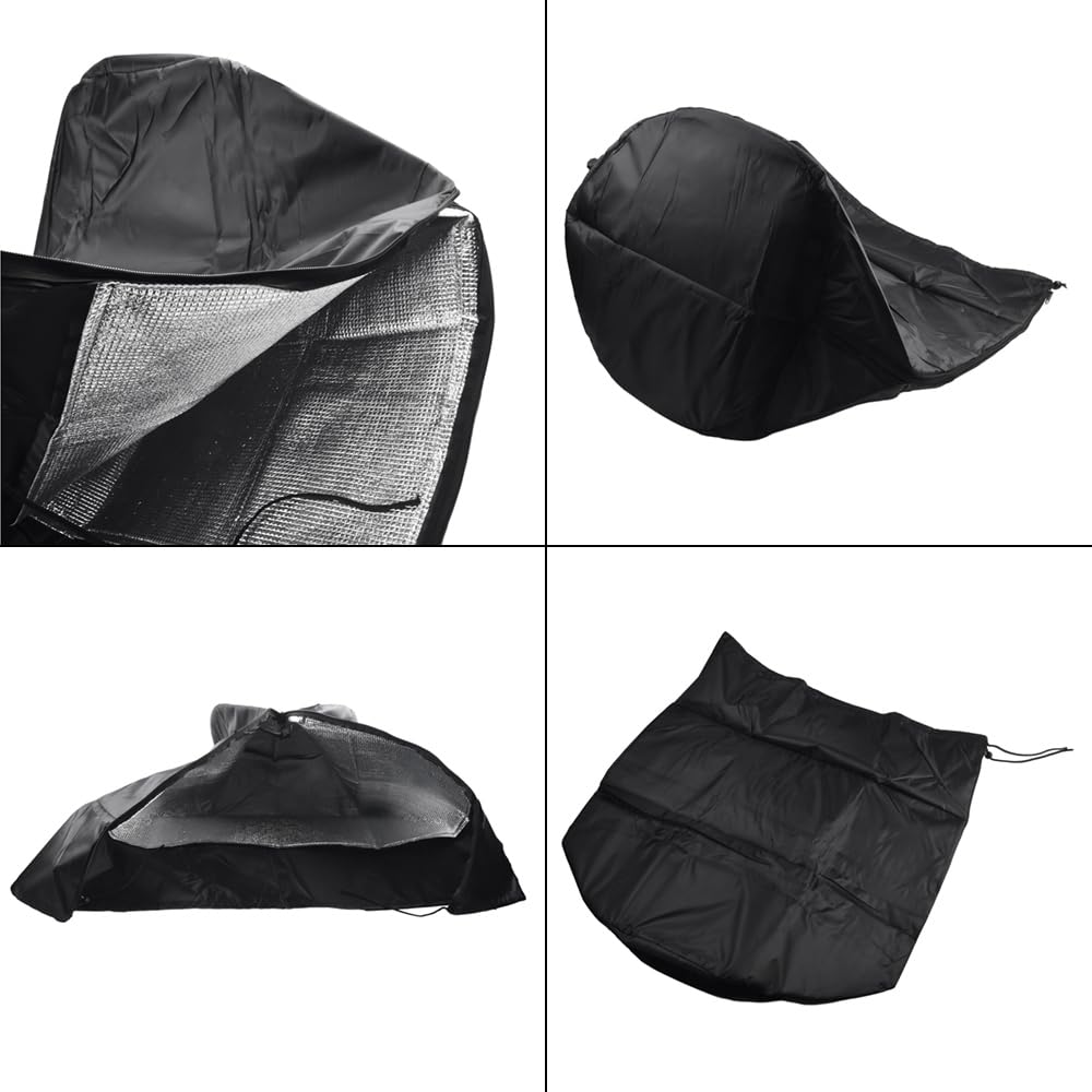 SagaSave Copertura per vasi per piante invernali, protezione antigelo, 65,6 x 69,5 cm, riutilizzabile, protezione per piante da giardino, per piccoli alberi e arbusti (1 pezzo, nero)