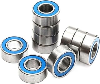 WHVAVFQI Bimetal Seal Shield Micro rodamiento rígido de Bolas 10 Uds MR84-2RS 4x8x3mm rodamiento rígido de Bolas en Miniatura Sellado de Goma Azul