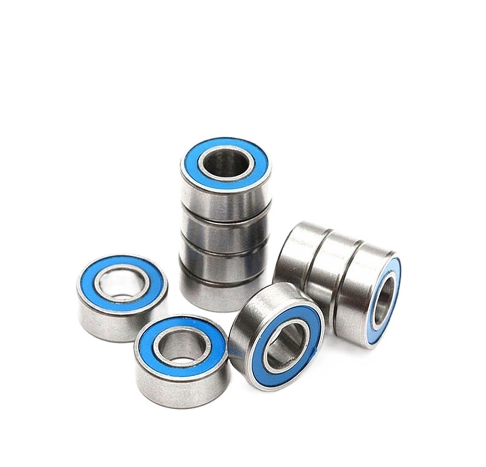 Rodamientos MR84-2RS 4x8x3mm con sello de goma azul para motores y modelismo, pack de 10 unidades