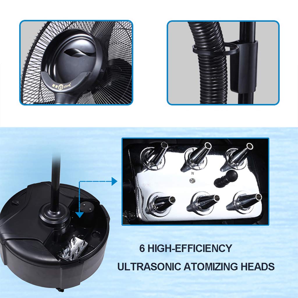Ventilador Nebulizador Oscilante Premium, Humidificación por Atomización Ultrasónica para Uso Comercial Y Residencial.