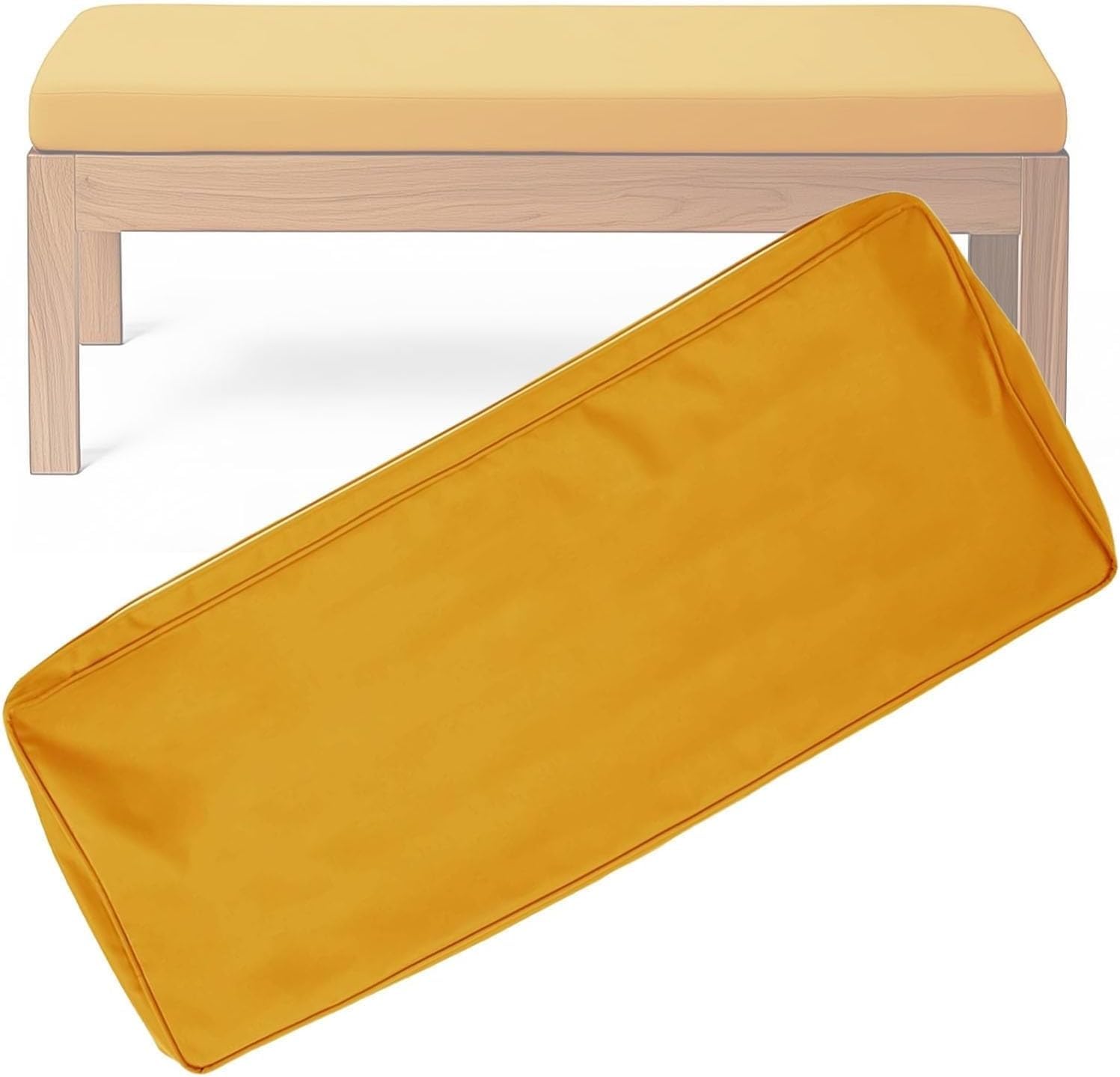 Wasserdichter Bankbezug mit rutschfesten Bändern auf der Rückseite, 1 Stück, Paspel-Design, Schonbezug für drinnen und draußen, Terrasse, Pelzstuhl, Sofapads (95 x 45 x 10 cm)
