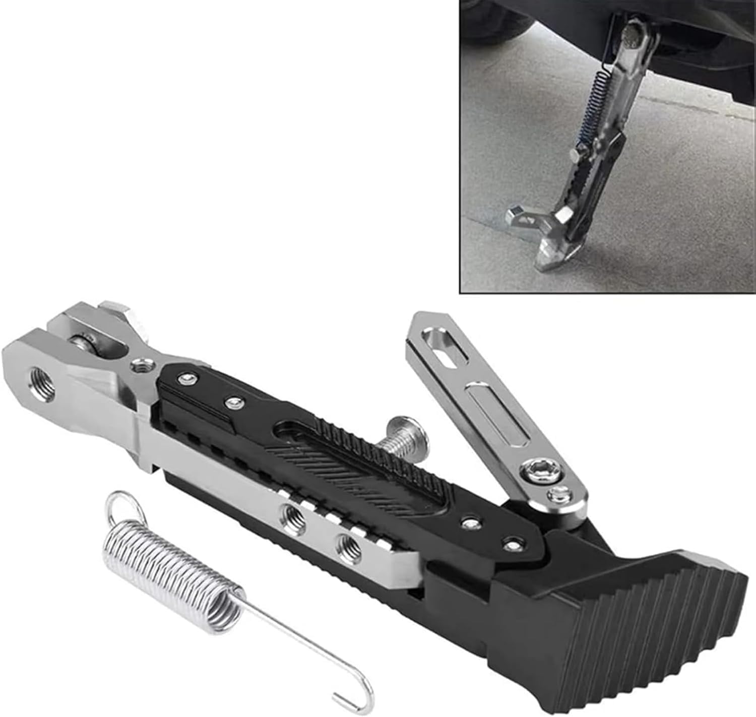 Béquille Latérale Moto pour Piaggio Liberty One,Pied de Support en Aluminium,Base Antidérapante Large,Accessoires Scooter,Orange