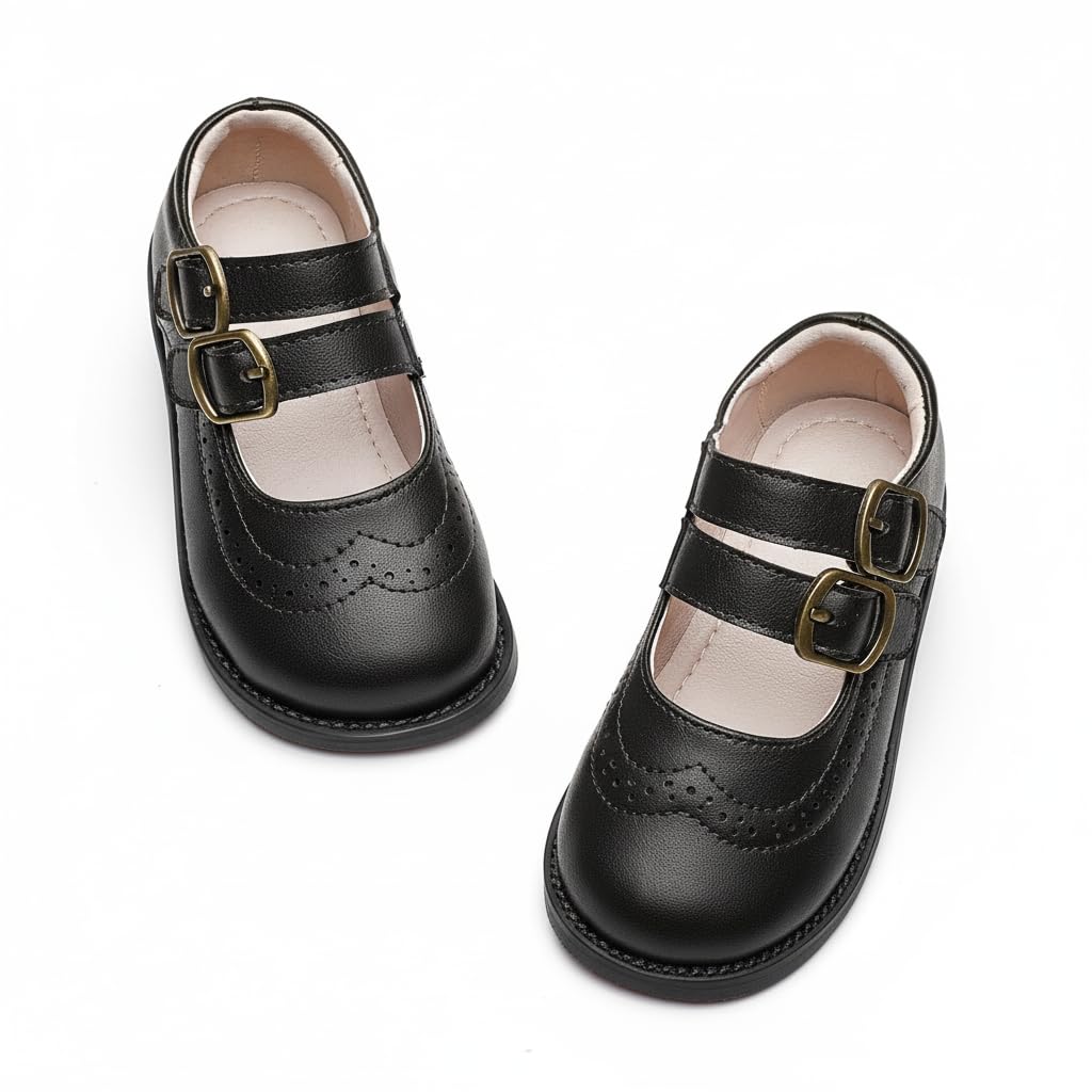 GINFIVE Toddler Little Girls Mary Janes Flats Girls Dress Shoes Kids Shoes