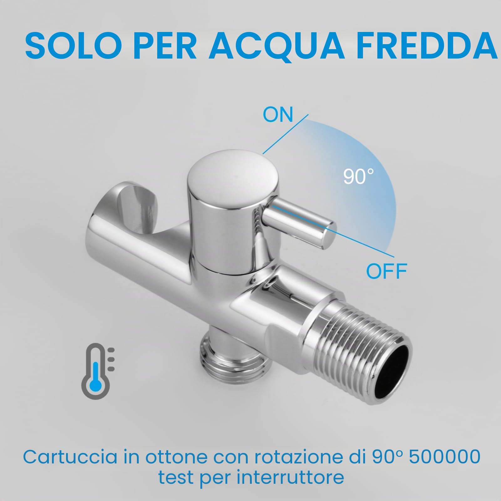 Ibergrif Doccetta per Bidet con Miscelatore, Supporto e Flessibile, Acqua Fredda, Finitura Cromo, M22015R