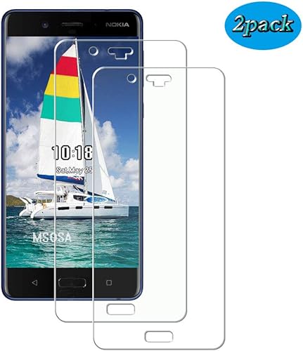 MSOSA Nokia 2Pack  Schermo Vetro temperato  Garanzia Vita  durezza 9H  Clear Clear Crystal  AntiGraffio  Pellicola per Schermo per Nokia