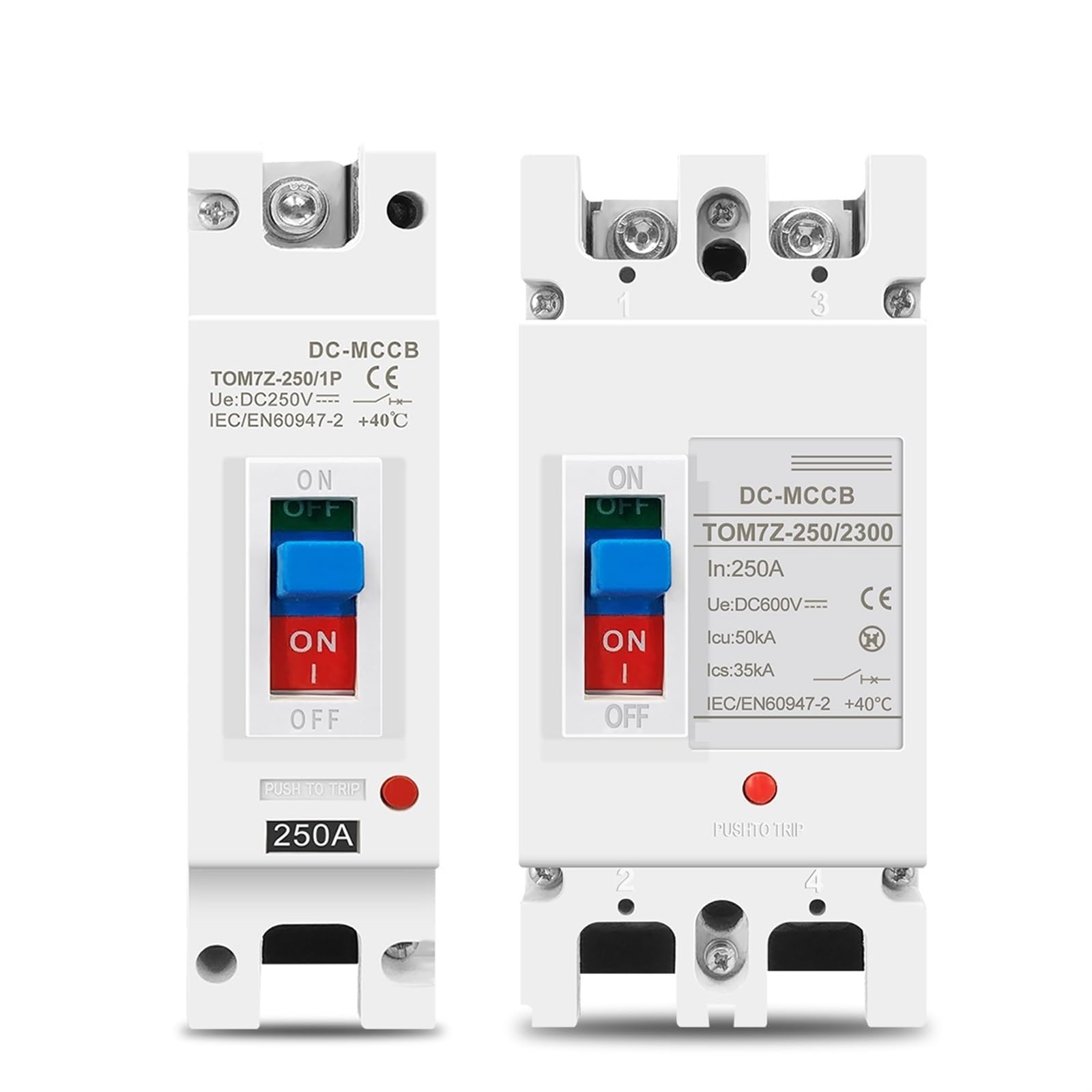 Disjoncteur boîtier moulé solaire MCCB 1P 125A interrupteur protecteur PV