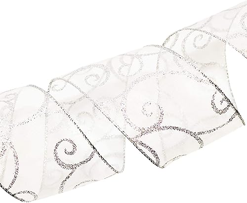 Miniatura 3 de Morex Ribbon - Listón transparente con brillantina carrete de 2-12 pulgadas por 50 yardas