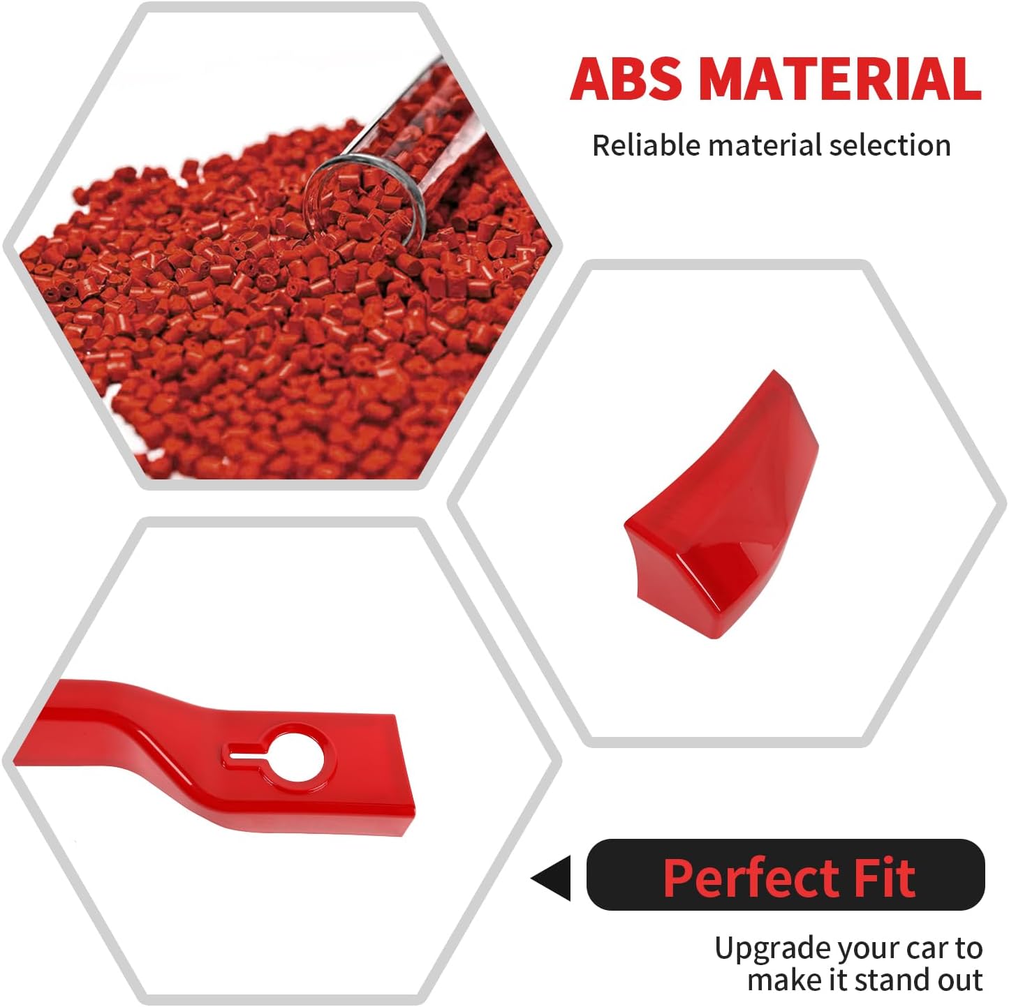 RT-TCZ Center Console Dashboard Strip Cover Trim Decoration Interior Accessories for Ford Bronco 2021-2025 (Red)