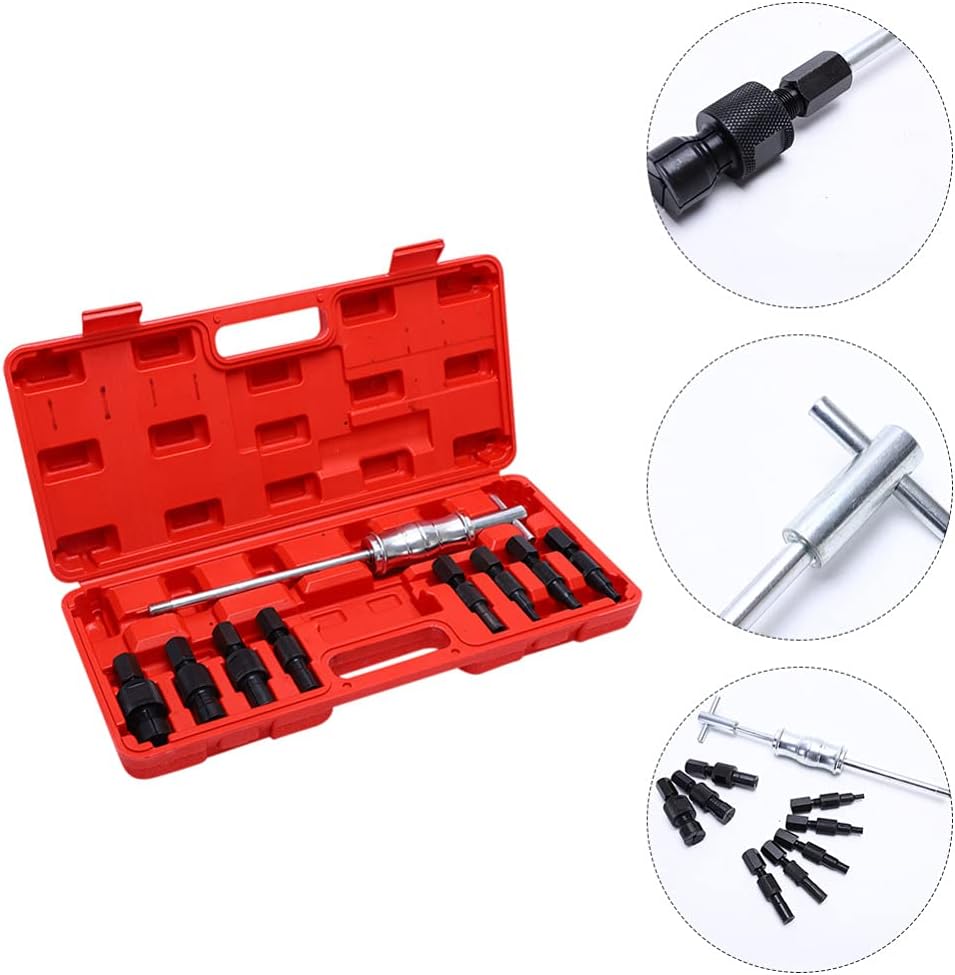 Wakauto 9pcs Inner Bearing Puller Slide Hammer Extractor Tool for Efficient Wheel Bearing Removal and Maintenance
