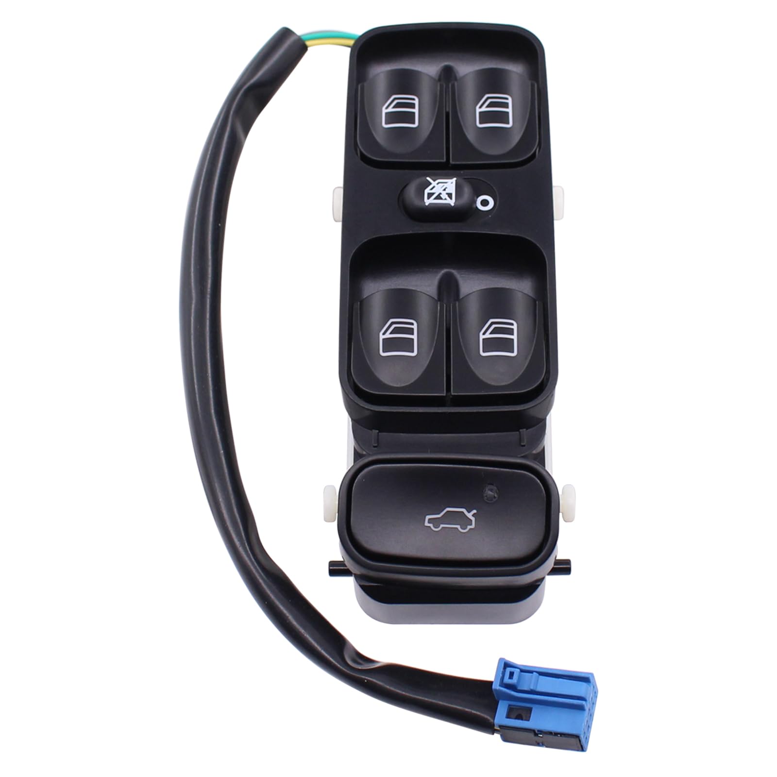 Interruttore elettrico Master Control per Mercedes Classe C W203 S203C180 C200 C220 Console Alzacristallo sinistro Sblocco cofano Pulsante