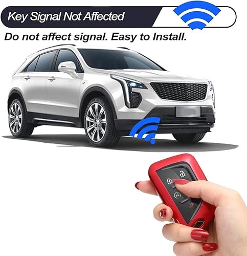 Miniatura 5 de YaSeim Funda para llavero para Cadillac Escalade CT4 CT5 2020-2024, funda protectora de TPU suave para llavero compatible con Cadillac CT5 CT6 XTS